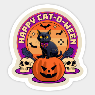 Happy Cat-O-Ween Sticker